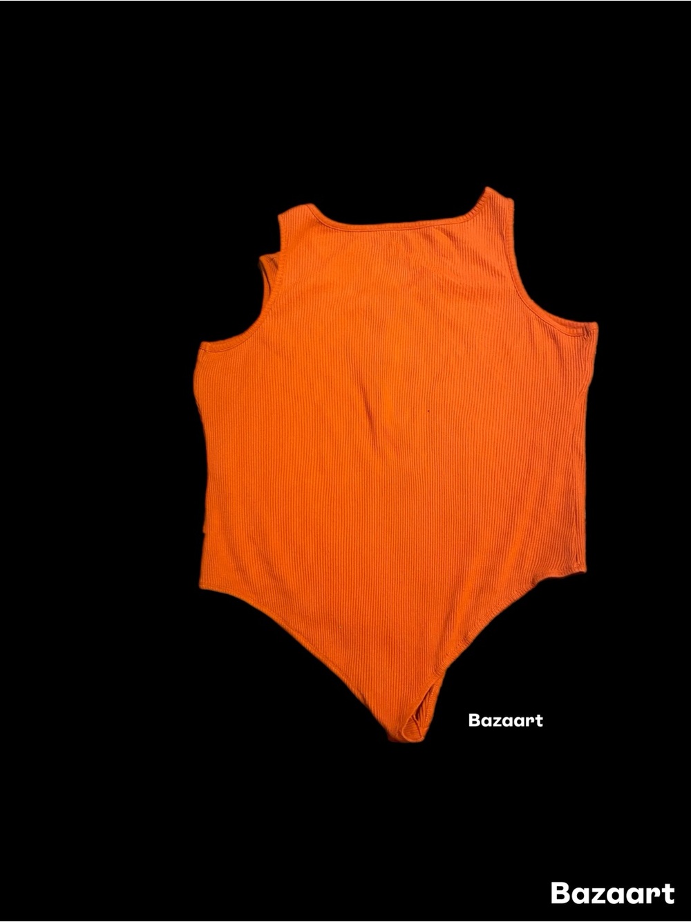 Harley-Davidson Orange Ribbed Snap-Button Bodysuit - Picture 2 of 5